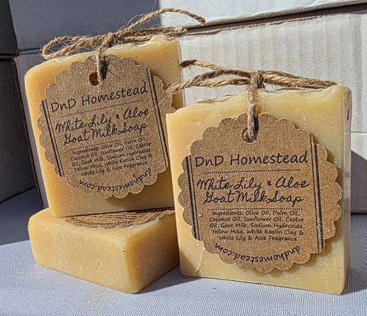 White Lily & Aloe Goat Milk Soap
